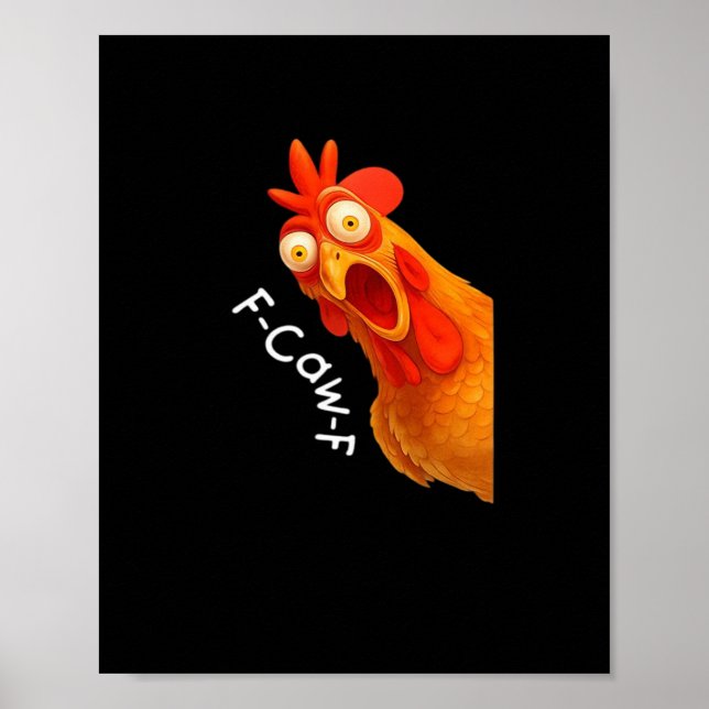 F-Caw-F Hühner Essential Minimal Clean Poster (Vorne)