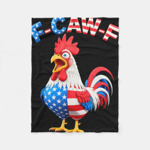 F-caw-f Hühner Humor Zitat Hahn Meme Lustig Deutsc Fleecedecke