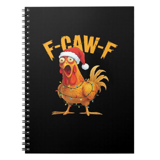 F-Caw-F Hühner-Weihnachts-Essential Notizblock (Vorderseite)