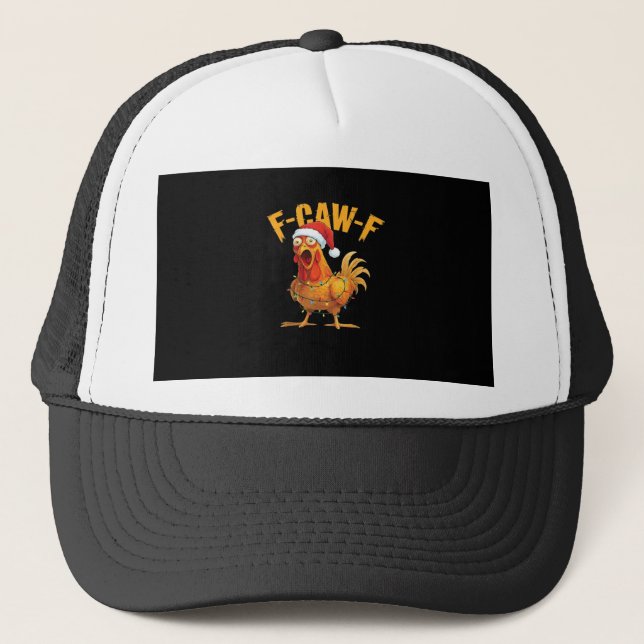 F-Caw-F Hühner-Weihnachts-Essential Truckerkappe (Vorderseite)