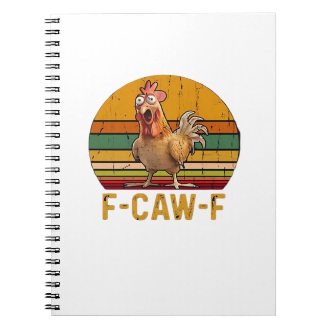 F-Caw-F Hühnerhumor Essential Minimal Sauber Notizblock (Vorderseite)