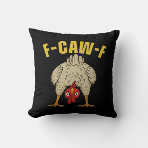 F-Caw-F Humor Gothic Crow Funny Ästhetischer Stil Kissen