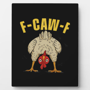 F-Caw-F Humor Gothic Crow Lustiger Ästhetischer St Fotoplatte