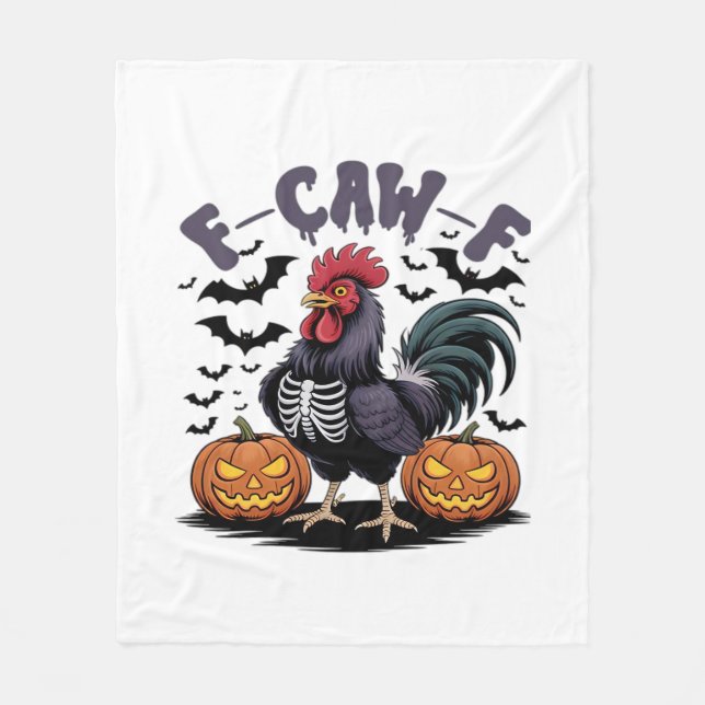 F Caw F Humor Krähe Gothic Lustiger Stil Fleecedecke (Vorderseite)