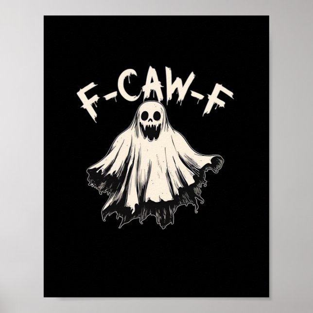 F-Caw-F Humor Retro Klassiker Poster (Vorne)
