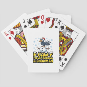 F-Caw-F Ich bin kein Gebäude ein Schneemann Weihna Spielkarten