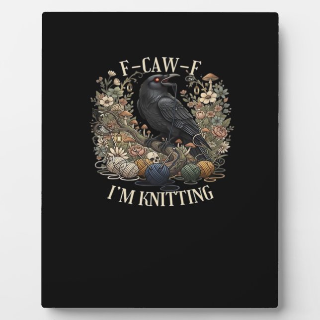 F-Caw-F I'm Knitting Creative Casual Fotoplatte (Vorderseite)