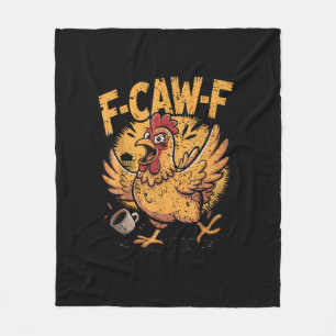 F-Caw-F Kaffee Huhn Hahn Lustiger Vogel F-Caw-F Fleecedecke