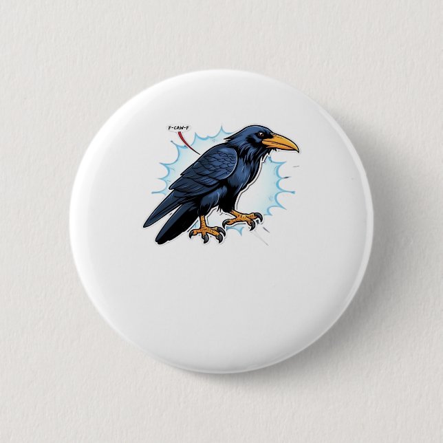 F-Caw-F Klassisch Einfach Sauber Button (Vorderseite)