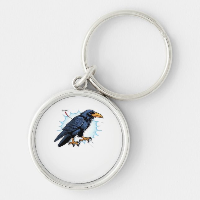 F-Caw-F Klassisch Einfach Sauber Schlüsselanhänger (Vorne)