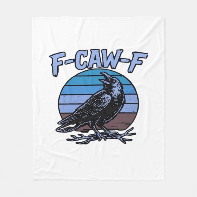F-Caw-F Klassisch Lustig Retro Fleecedecke (Vorderseite)