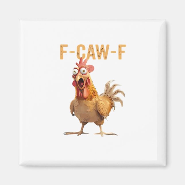 F-Caw-F Klassischer Retro-Stil Magnet (Vorne)