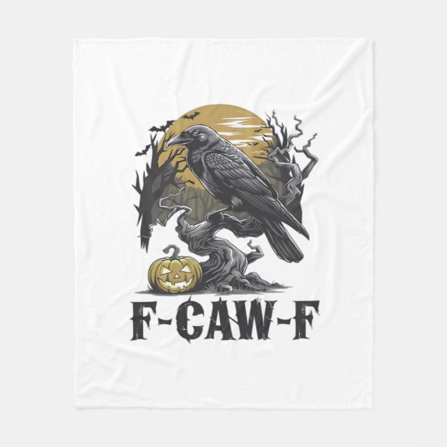 F-Caw-F Klassisches Minimaldesign Fleecedecke (Vorderseite)