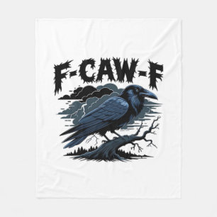 F-Caw-F Klassisches Vintage-Grafik Fleecedecke
