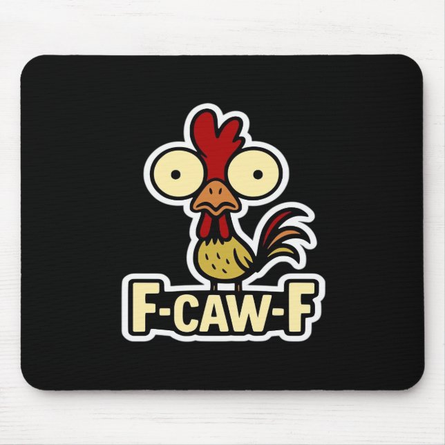 F-Caw-F Klassisches Vintage-Grafikdesign Mousepad (Vorne)