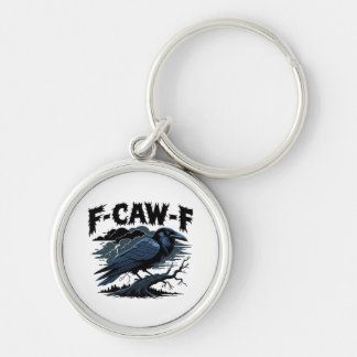 F-Caw-F Krähe Essential Retro Klassiker Schlüsselanhänger