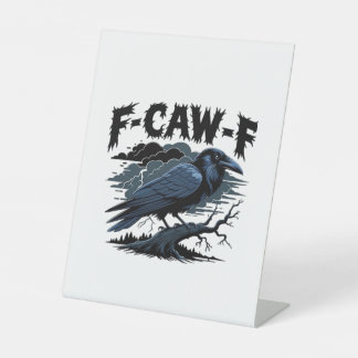 F-Caw-F Krähe Essential Retro Klassiker Sockelschild