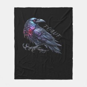 F-Caw-F Krähe Klassischer Retro-Stil Fleecedecke