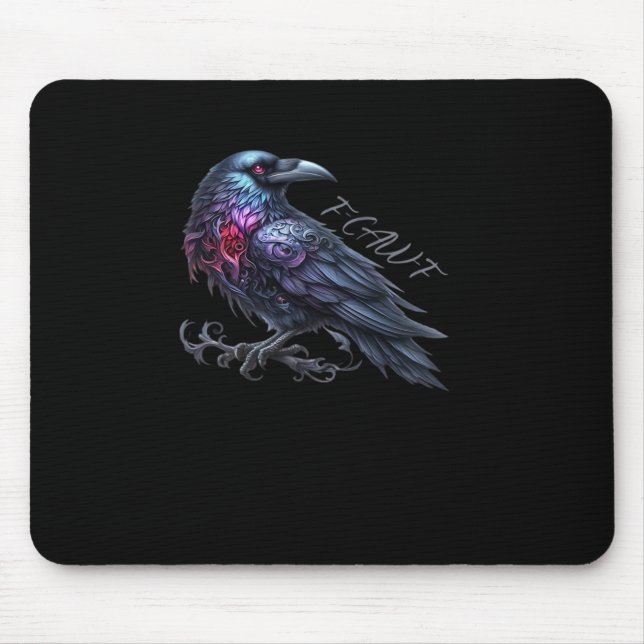F-Caw-F Krähe Klassischer Retro-Stil Mousepad (Vorne)