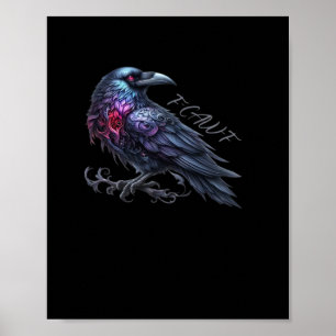 F-Caw-F Krähe Klassischer Retro-Stil Poster