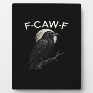 F-Caw-F Krähe Lustige Krähe F-Caw-F Zahnrad Vintag Fotoplatte