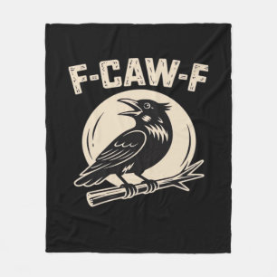 F-Caw-F Krähe Rabe im Vintage-Stil Fleecedecke
