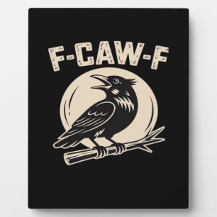 F-Caw-F Krähe Rabe im Vintage-Stil Fotoplatte