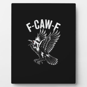 F-Caw-F Krähe Retro Klassiker Fotoplatte