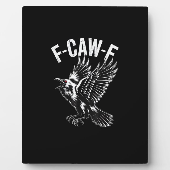 F-Caw-F Krähe Retro Klassiker Fotoplatte (Vorderseite)