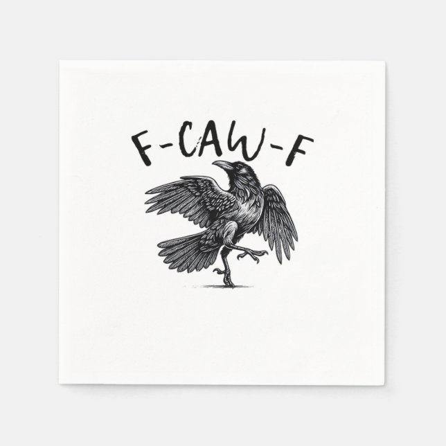 F Caw F Krähe Retro-Klassiker-Stil Serviette (Vorderseite)