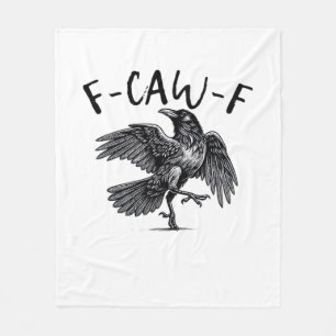 F Caw F Krähe Retro Klassischer Stil Fleecedecke
