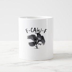 F Caw F Krähe Retro Klassischer Stil Jumbo-Tasse