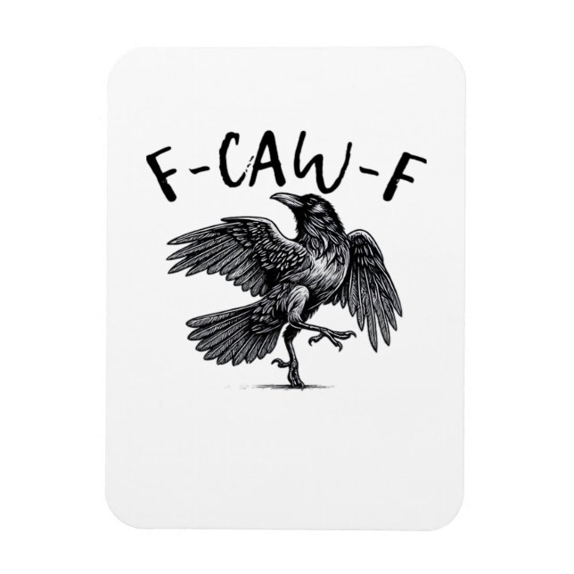 F Caw F Krähe Retro Klassischer Stil Magnet (Vertikal)