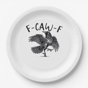 F Caw F Krähe Retro Klassischer Stil Pappteller