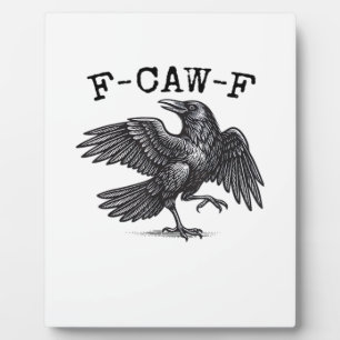 F-Caw-F Krähe, Vogel Krächzen Grunge Cool Einzigar Fotoplatte
