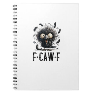 F-Caw-F Krähe Vogel Lustige Krähe F-Caw-F Tri-Blen Notizblock