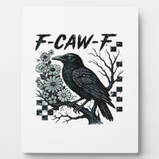 F-Caw-F Krähe Vogel Retro Klassiker Fotoplatte