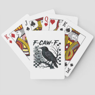 F-Caw-F Krähe Vogel Retro Klassiker Spielkarten