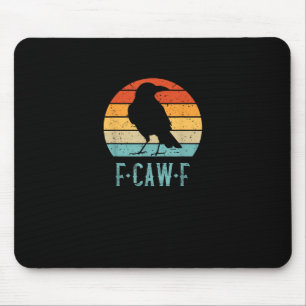 F-Caw-F Krähe Vogel Retro Sonnenuntergang Vintage  Mousepad