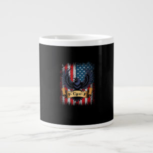 F-Caw-F Krähe Vogel Retro USA-Flagge Vintage F-Caw Jumbo-Tasse