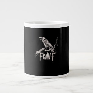 F-Caw-F Krähe Wortspiel Lustiger Vogel Krächzen Gr Jumbo-Tasse