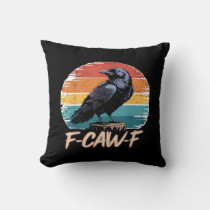 F-Caw-F Krähenhumor Lustige gothische Retro-Klassi Kissen
