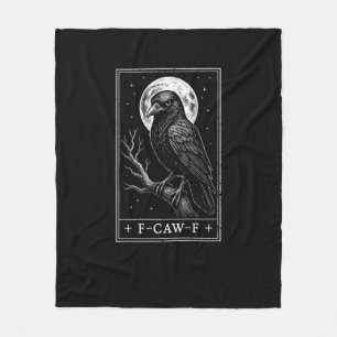 F-Caw-F Krähenkarte Lustige Halloween Vintage Rück Fleecedecke