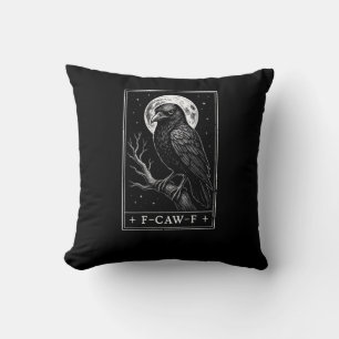 F-Caw-F Krähenkarte Lustige Halloween Vintage Rück Kissen