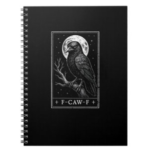 F-Caw-F Krähenkarte Lustige Halloween Vintage Rück Notizblock