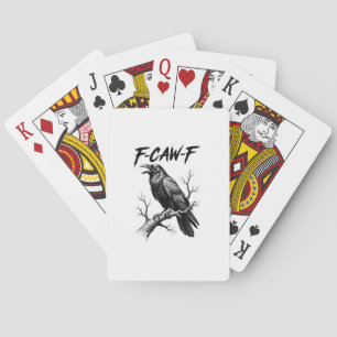 F Caw F Krähenliebhaber-Raben-Meme Klassischer Sti Spielkarten