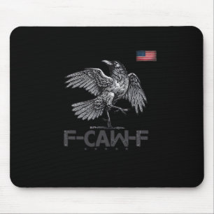 F-Caw-F Kuh Lustiger Vogel USA Vintage-Flagge Lust Mousepad