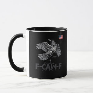 F-Caw-F Kuh Lustiger Vogel USA Vintage-Flagge Lust Tasse
