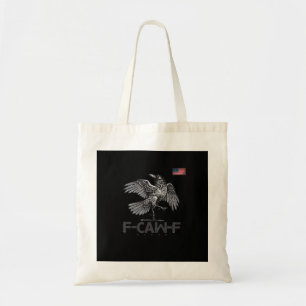 F-Caw-F Kuh Lustiger Vogel USA Vintage-Flagge Lust Tragetasche