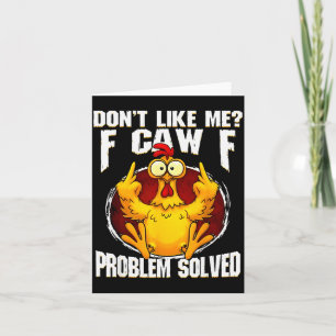 F-caw-f Lustige Böse Huhn Mag Mich Nicht Problem S Karte